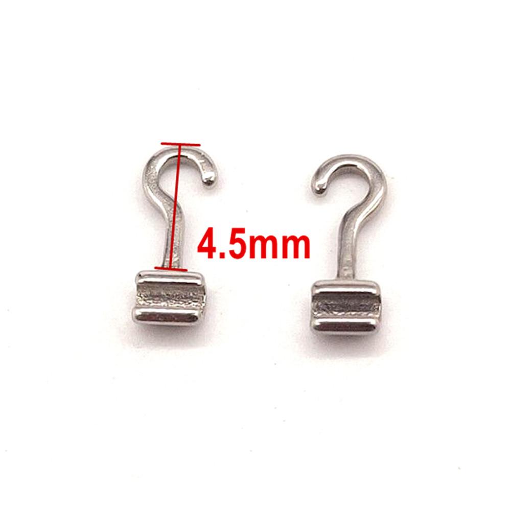 Dental Kieferorthopädische Schiebe Crimpbaren Haken Crimpen Haken Mesh Basis Bondable Monoblock Rechts/Links Zahnarzt Zubehör Material