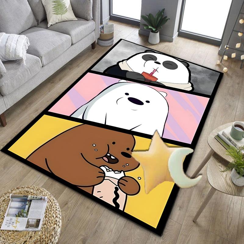 Nightly Friends bears Adventure Office Rug Chair Mat, Game Carpet, Suitable for Front Door, Bedroom, Living Room, Desk, Holiday Gift