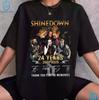 Camiseta Gira Shinedown 2025 Camiseta 24 Años Aniversario 2001-2025 Camiseta Regalo Unisex Camiseta Unisex