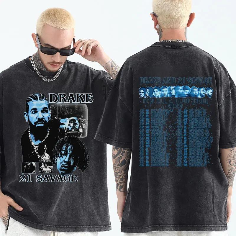 Rapper Drake Album Honestly Nevermind Graphic T Shirts Mens Womens Trend Hip Hop Loose Tshirt Fashion Vintage Washed Tshirts