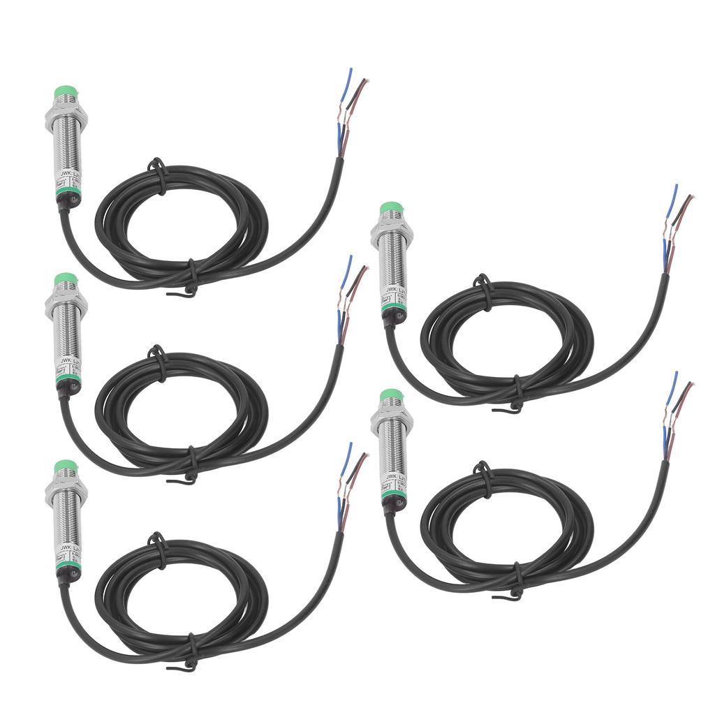 5PCS Inductive Proximity Sensor Non Contact Proximity Switch M12 NPN Normally Open 6?36VDC