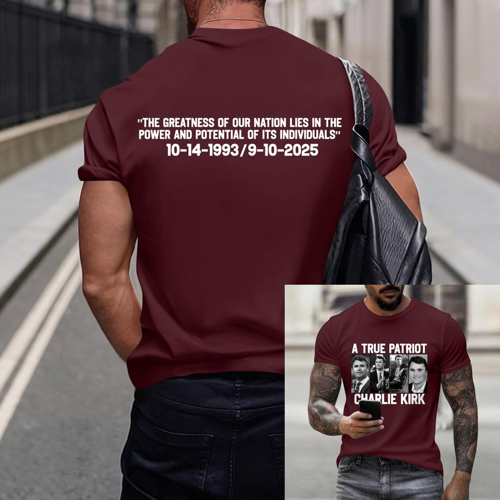 Fashionable Round Neck Short Sleeve Work Clothes Printed Tops For Mens Summer Tops