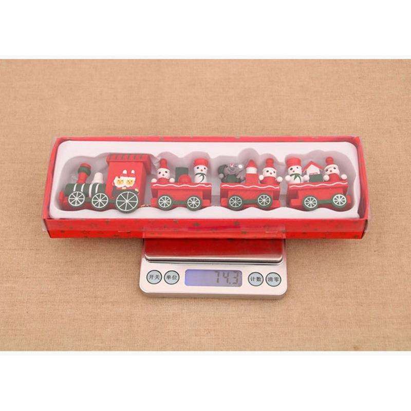 Hand Carved Wooden Holiday Train Display Toy Ornament For Seasonal Home Decoration And Decorative Kids Room Accent