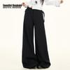 Beautiful Wardrobe Women's High-Waist Wide-Leg Draped Commuter Trousers