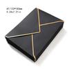 10Pcs A7 Black Envelopes with 10Pcs Golden Stickers for Wedding Birthday Party Invitation Paper Envelopes