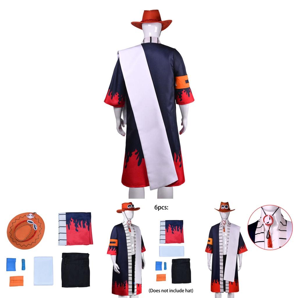 Premium Qualität Portgas·d· Ace Cosplay Kostüm für Erwachsene Wie im Anime