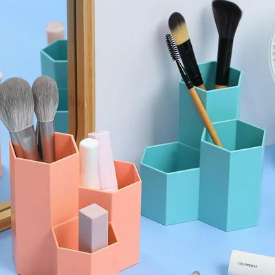 3 Fächer Kosmetik Make-Up Pinsel Aufbewahrungsbox Tisch Organizer Make-Up Werkzeuge Stifte Aufbewahrung Nagellack Kosmetik Halter Box