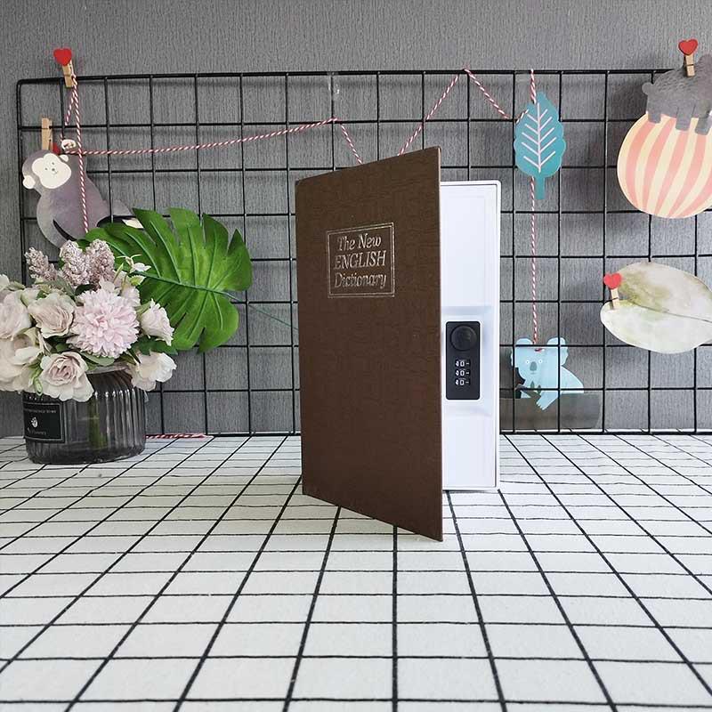 Dicționar din plastic cu seif tip carte cu încuietoare cu combinație