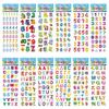 12PCS Bubble Stickers Numeric Alphabet Children Learning Stickers Cute Waterproof DIY Sticker Early Education Reusable TMZ