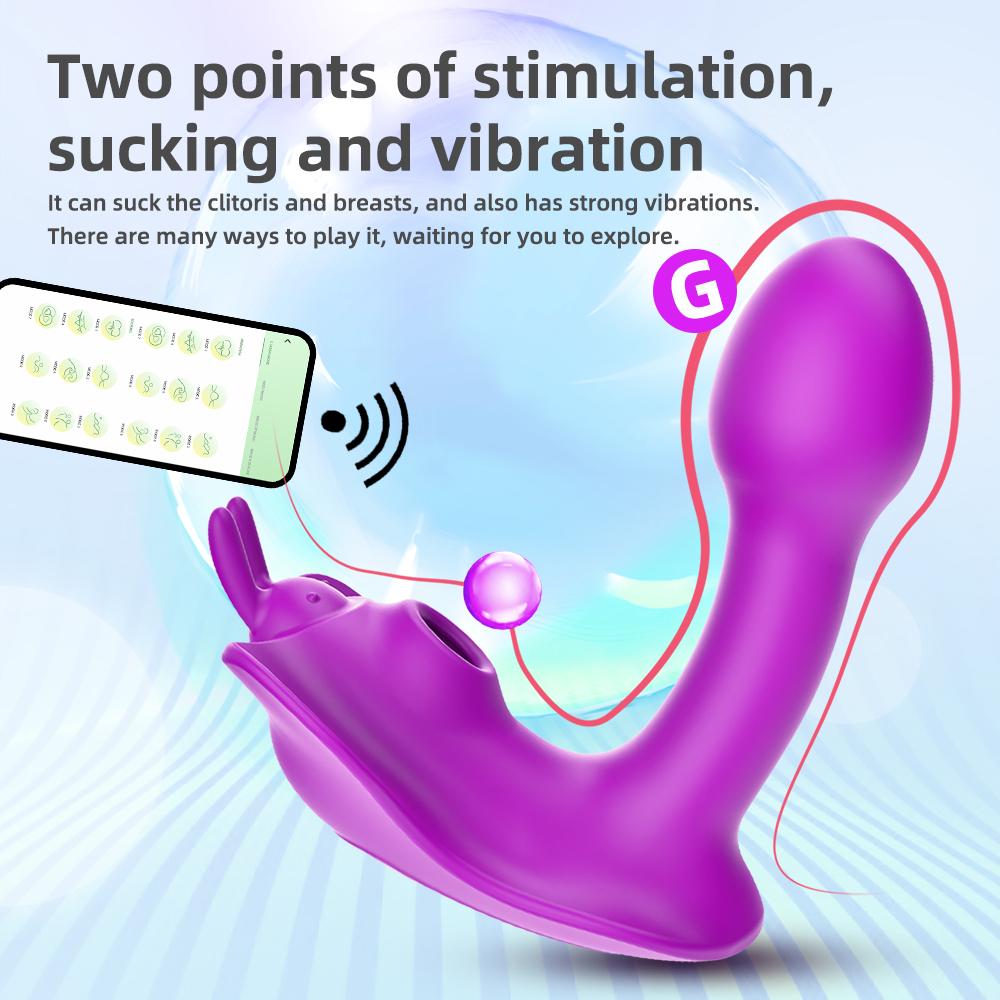 G Spot Suck Bluetooth APP Dildo Vibrator Clitoris Sucker Stimulator Clitoris Femeie Telecomanda Jucării Sexuale pentru Femei Cuplu