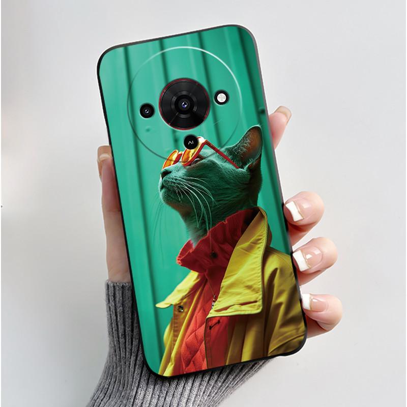 Cute Cartoon Case For ZTE Blade A76 5G Z2469N Capa Funda Printing Shell Protective Cover Soft Silicone Black Casing Coque