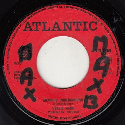 7inch Record HERBIE MANN - Memphis Underground  584297 Atlantic 1969 UK Jazz Used