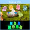 Bright Fluorescent Resin Frog Cute Cartoon Decoration For Desk Or Shelves