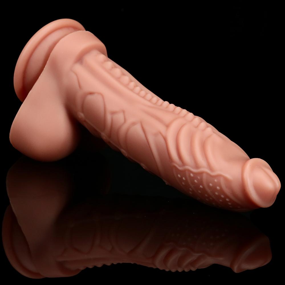 Silica Gel Realistic Dildos for Women Skin Sliding Foreskin Testicles Dildo Anal Vaginal Stimulation Strap on Big Penis Sex Toys For
