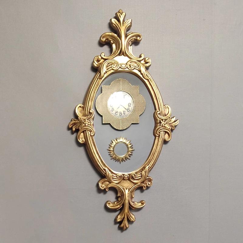 European American style mirror wall shaped wall mounted bathroom vanity makeup  decorative Decorative Mirrors