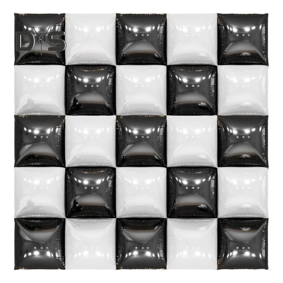 25Pcs Square Foil Metallic Balloons Double Sided Balloon Wall Tunnel Wedding Graduation Backdrop Arch Garland Kit for Birthday Party