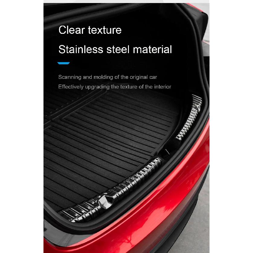 For Tesla Model 3 2024 Highland Trunk Guard Plate Threshold Strip Pedal Tailgate Anti-cutting Rubbing Pad Car Rear Sill Cover