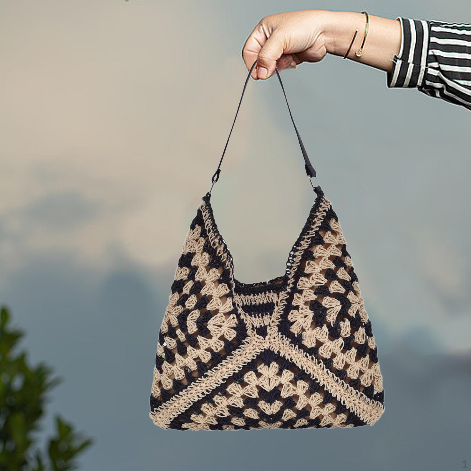 Плетеная сумка через плечо — фото 11