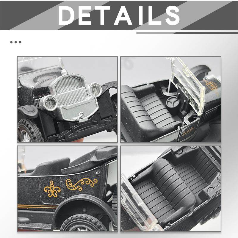 1:36 Legierung Vintage Druckguss Cabrio T Klassisches Auto Modell Pull-Back Auto Modell Miniatur Fahrzeug Replik Für Sammlung Geschenk