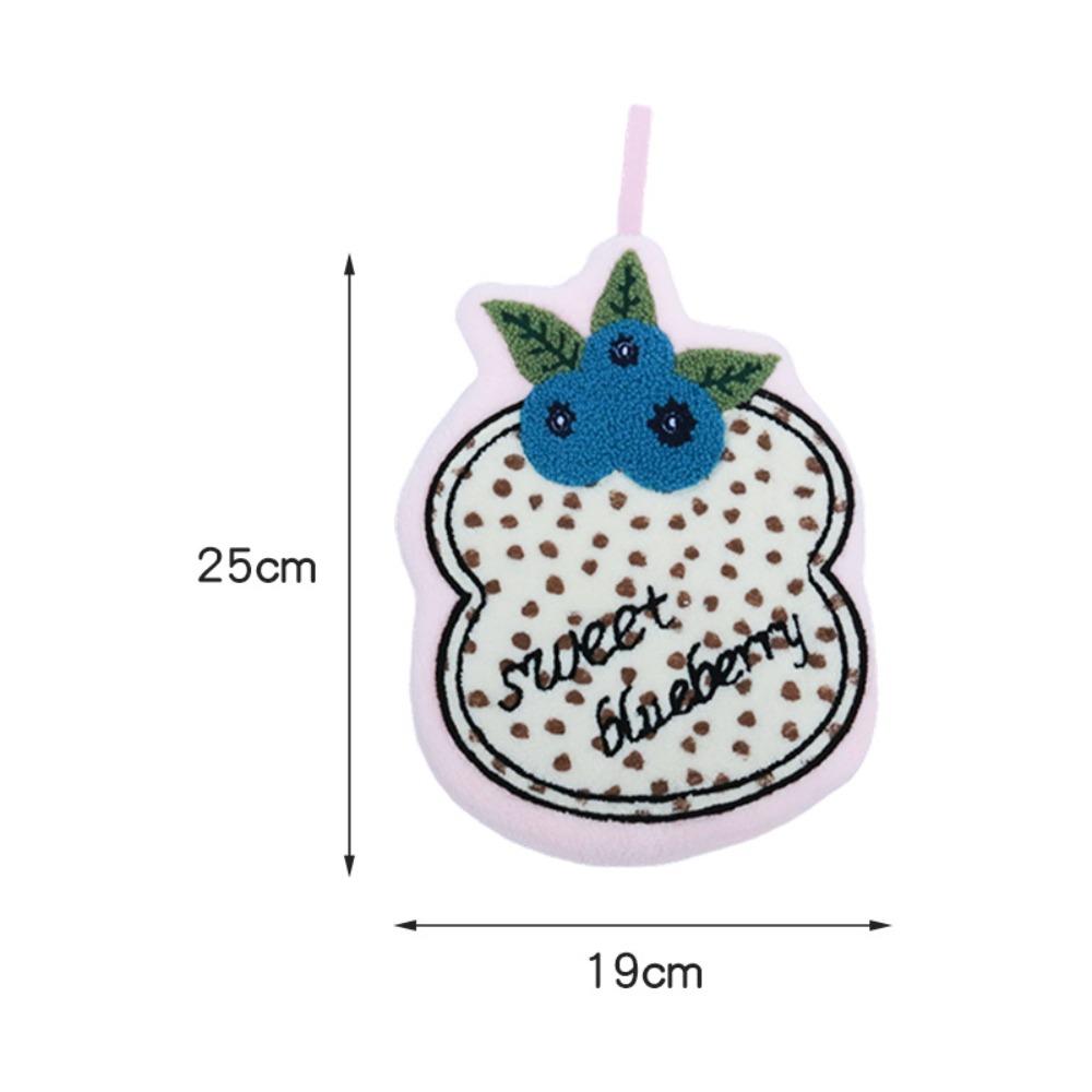 

New Coral Velvet Fruits Hand Towel Thickened Hanging Wipe Cloth Absorb Water Quick-dry Kitchen Handkerchief буяхи