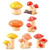 Miniature Resin Mushroom Figurine Decorative Mini Sculpture for Home Garden Yard Lawn Decoration Accessories