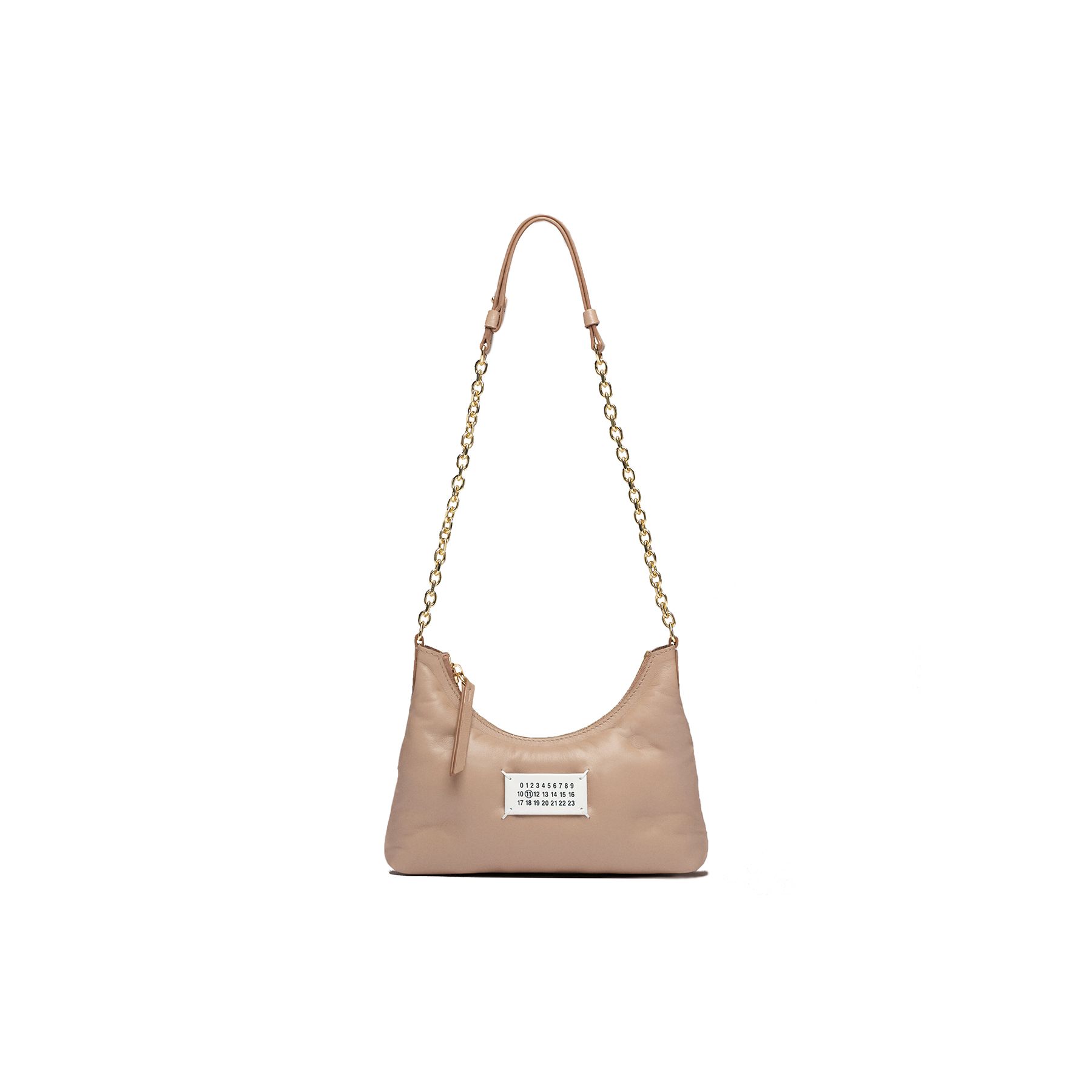 

Maison Margiela Glam Slam Quilted Detail Zipper Closure Underarm Bag Women Shoulder Bag Pink Brown SB1WG0021P4300T2070 Basic Set (Bag+Dust Bag)