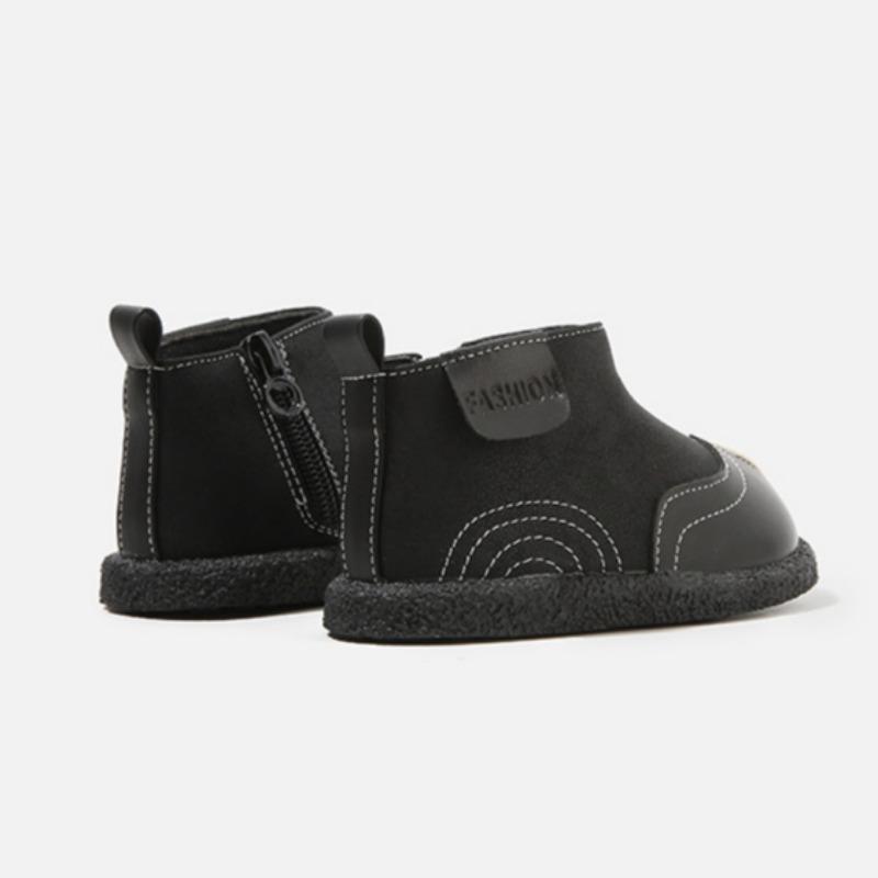 Kinder Lederstiefel Baby Kleinkind Schuhe Jungen Kurze Stiefel Mädchen Rutschfeste Baumwollschuhe