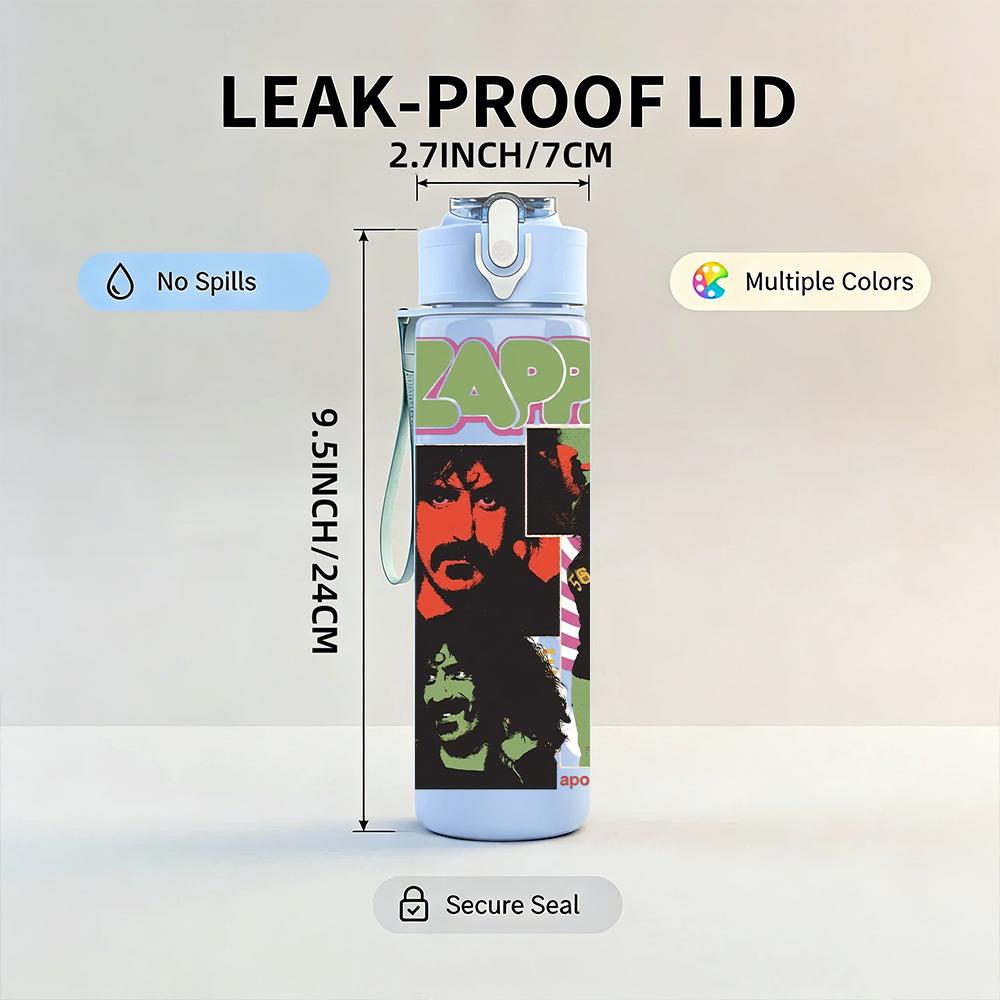 1PC Colorful Retro Street Graffiti Print 750ml Portable Sports Water Bottle Leakproof Travel Gym Drink Cup