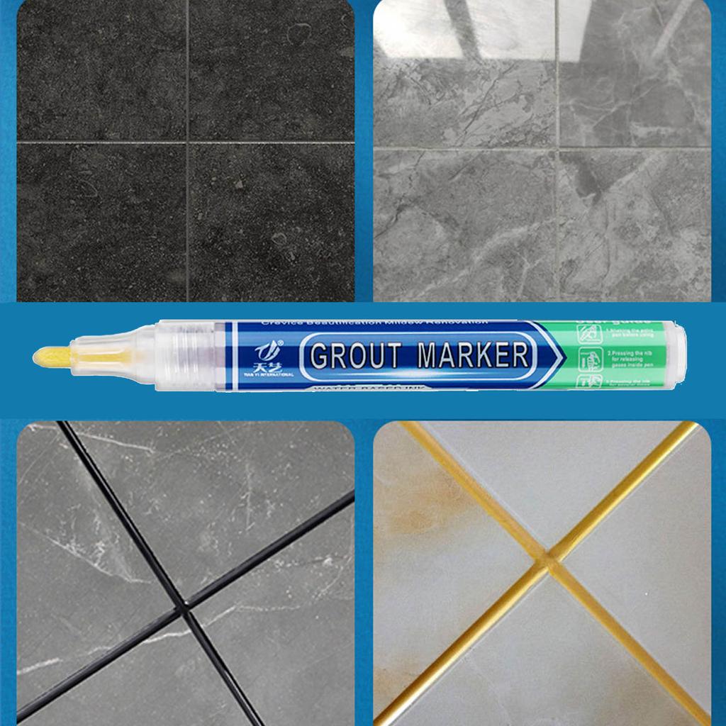 Tile Grout Pen Repair Pen Waterproof Joint Pen Tile Marker Repair Pens Grout Restorer Pen for Wall Floor Tile Lines