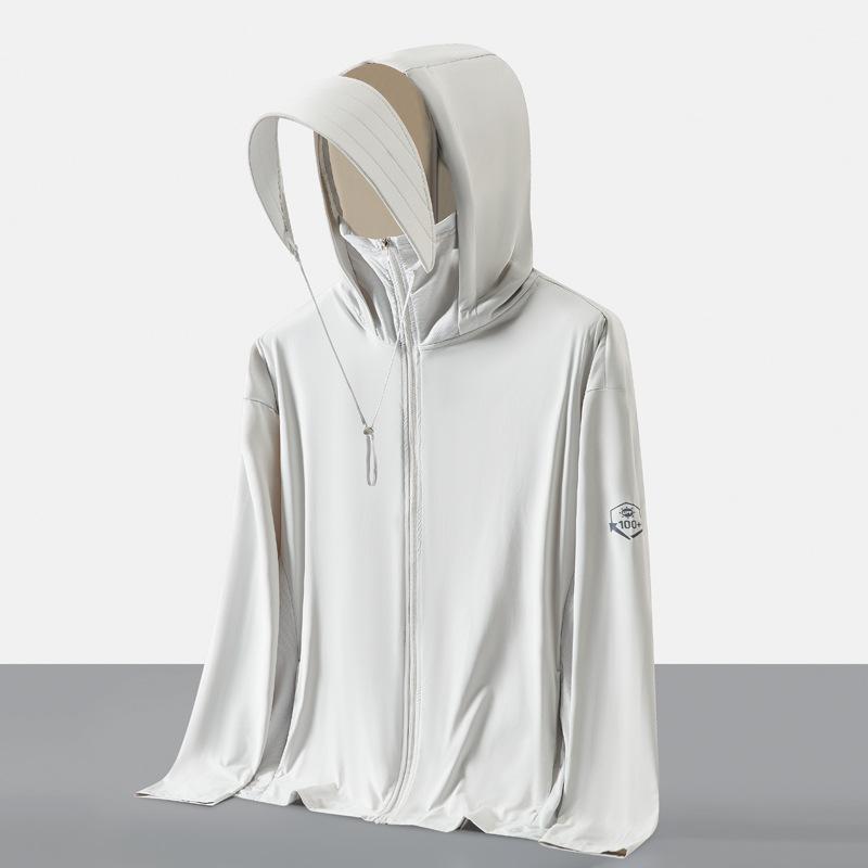 Wenhouu ice silk sunscreen clothing upf100 + women's original yarn sunscreen jacket men's fishing sunscreen clothing summer