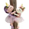 Flowers Unicorn Headwear Plush Curtain Straps For Bedroom Window Toys Decor