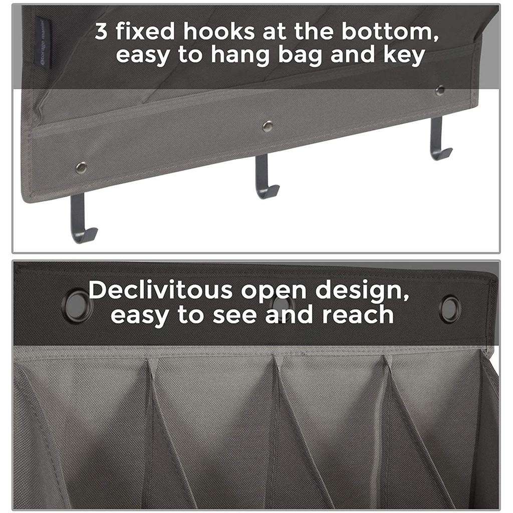 12 Large Pockets Shoes Organizer Rack Hanging Organizers Space Saver Hanging Over The Door Behind Closet Storage Hanger Bags