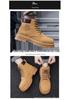 Men's Spring High-Top Work Boots - British Style, Korean-Inspired, Versatile, Trendy, Thick Sole.