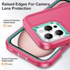 For iPhone 16 Pro Case PC+Silicone+EVA 3-in-1 Protective Phone Cover with Kickstand