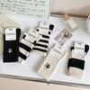 Retro Mid Length Socks Spring Summer Embroidered Socks New Cotton Sports Socks