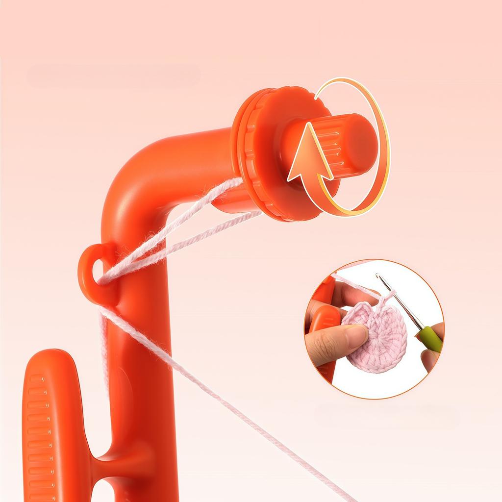 3-in-1 Crochet Assistant Tool, Yarn Holder & Hook Grip for Hand Weaving, Ergonomic Crochet Helper Support