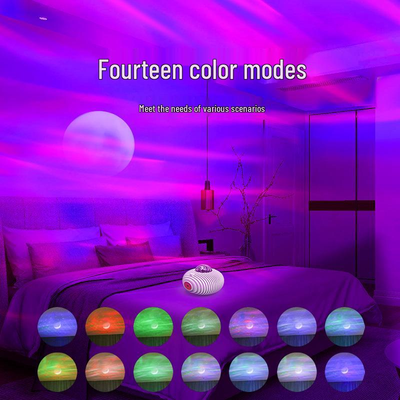 Aurora Borealis UFO Starry Sky Bluetooth Projector Night Light Gift