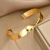 Vintage Irregular Twisted Gold Color Bangles For Women Geometric Metal Open Adjustable Cuff Bracelets Fashion Jewelry Gifts 2025
