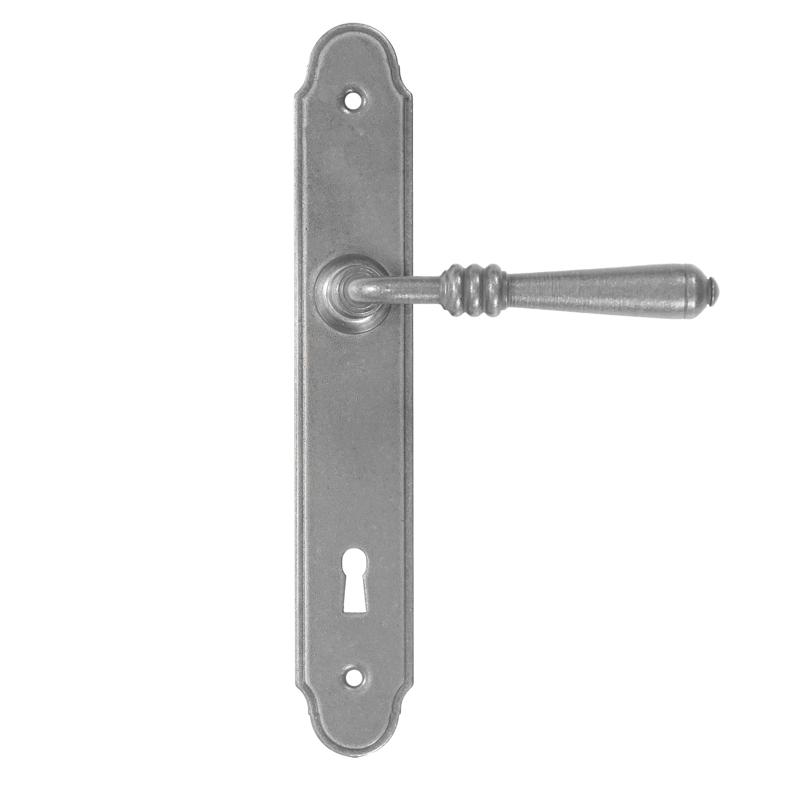 DEVON Door Handle with Key Plate 90mm STEEL