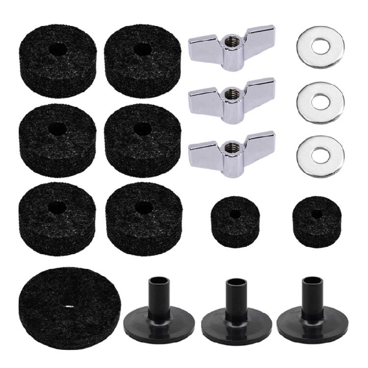 18Pcs/Set Drum Felts Pad Anti-Scratch Protect Cymbal Compact Felt Pad