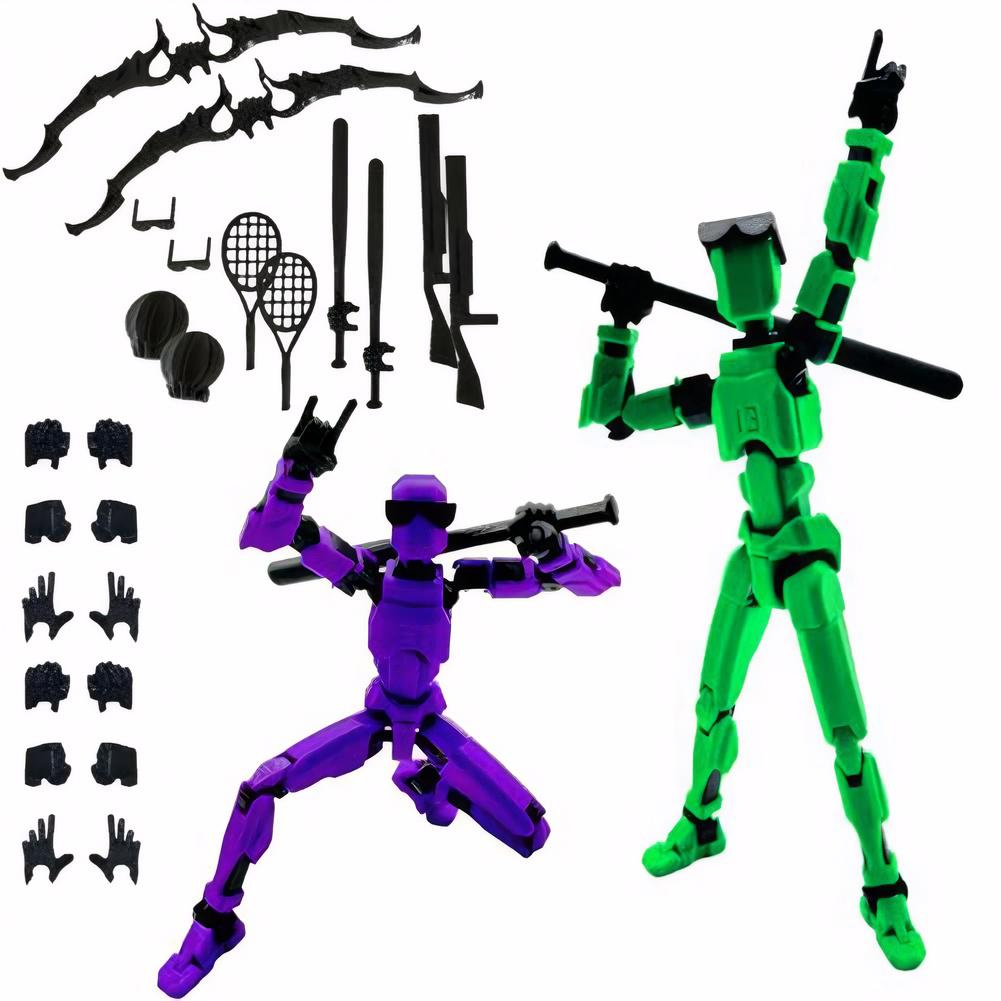 New 13 Robot Action Figure with Multiple Accessories Multi-Jointed Action Figures Action Figures Toys Home Desk Decoration Gifts