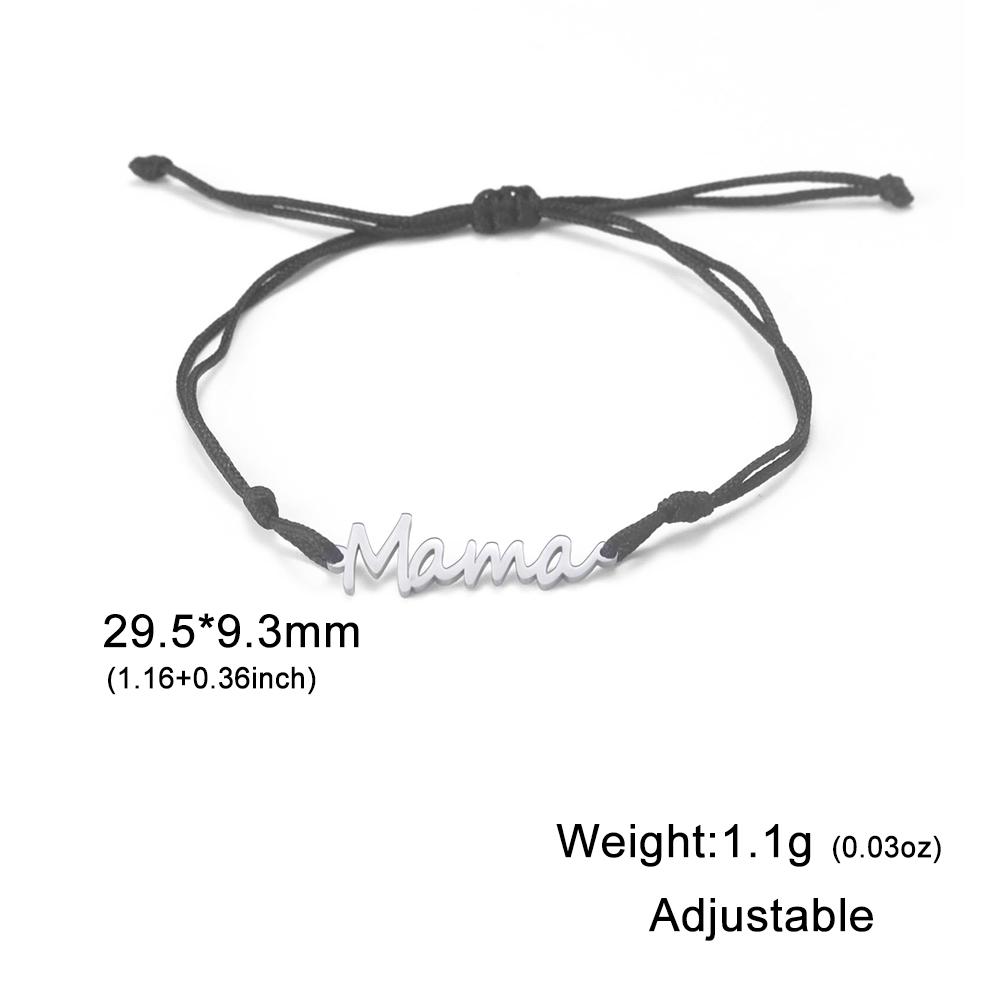 

Teamer Letters Mama Pendant Bracelet Women Red Cord Bracelets Stainless Steel Jewelry Pulseras 2026 Mother s Day Gift wholesale