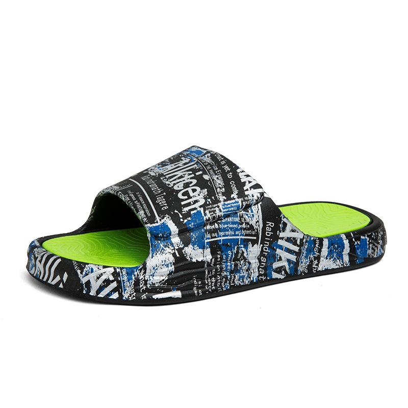 

Summer new trend slippers men s outdoor fashion breathable beach sandals home leisure one-word 39