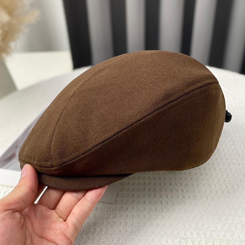 Blogger's Same British Style Newsboy Artist Hat Big Head Circumference Couple Trend Versatile Reversible Can Wear Duck Tongue Forward Hat