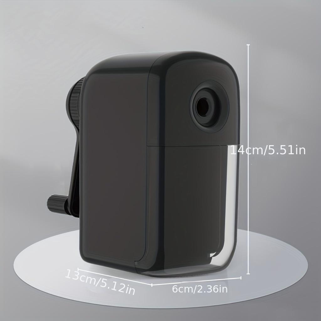 Heavy Duty Blade Manual Pencil Sharpener Auto-Stop Function Handheld Fast Sharpener for Kids #2 HB Pencils Hand Cranked Safe Design