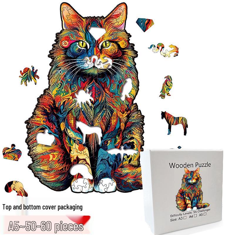 Irregular Animal Dog Penguin Wooden Puzzle in Stock