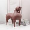 Modern Red & White Resin Tang Horse Ornament for Living Room or Office Decor