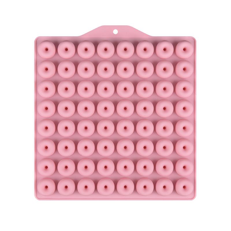 64 Cavity Small Donuts Chocolate Silicone Mold 55 Grids Small Love Heart Biscuit Fondant Candy Mold Cake Decorating Baking Tools