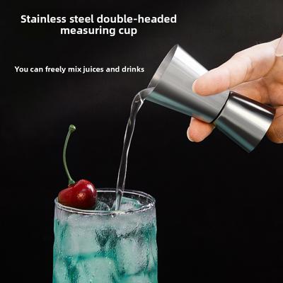 Stainless Steel Double-headed Measuring Cup Cocktail Shaker, Metal Ounce Cup, Bar Cocktail Adjusting Measuring Glass