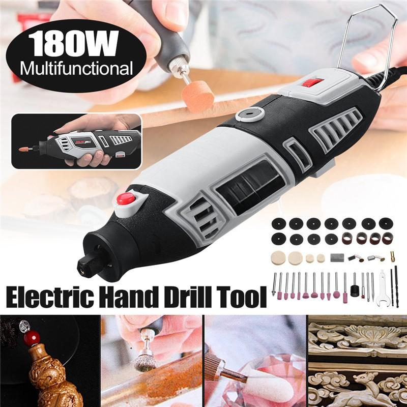 8000 U/min 180 W 220 V Mini Tragbare Elektrische Bohrmaschine Rotationswerkzeug Schleifen Handwerkzeug Polieren mit 40 Stück Zubehör